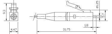 lc connector drawing